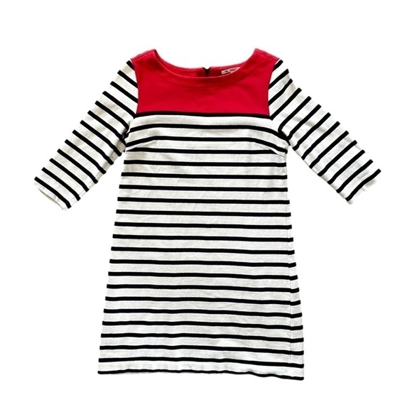 🔴$5 DEAL🔴 Gap navy stripe elbow sleeve dress with zipper back - Picture 2 of 9